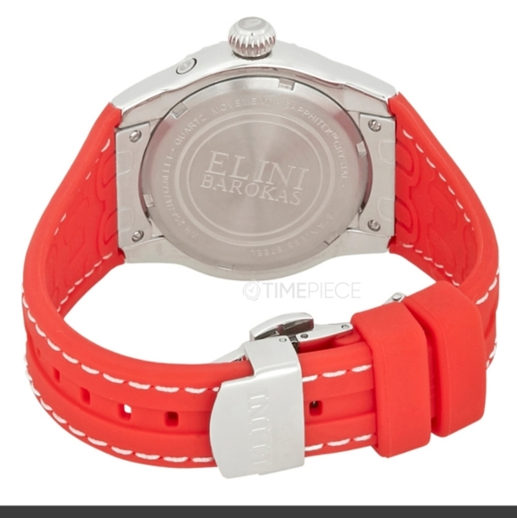 Elini Barokas ELINI-20029-02-RDS Genesis Vision Ladies Quartz Watch Red NWBox - Picture 2 of 9